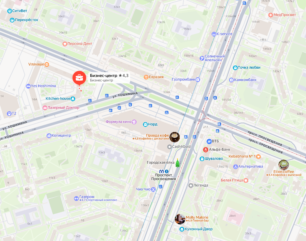 Карта расположения